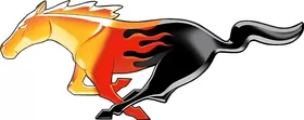 Flaming Mustang Decal / Sticker 24