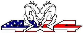 Z 4x4 American Flag Ram Decal / Sticker 40