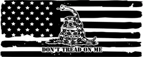 Don't Tread on Me American Flag Decal / Stickers 06