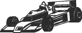 Race Car outline Decal / Sticker 01