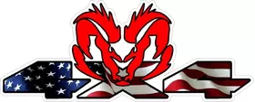 Z 4x4 American Flag Ram Decal / Sticker 46