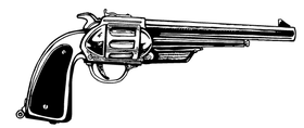 Cowboys Revolver Mascot Decal / Sticker Body 6