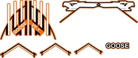 Top Gun Orange and Black Goose Helmet Decal / Sticker Set 06