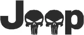 Jeep Skulls Decal / Sticker 02