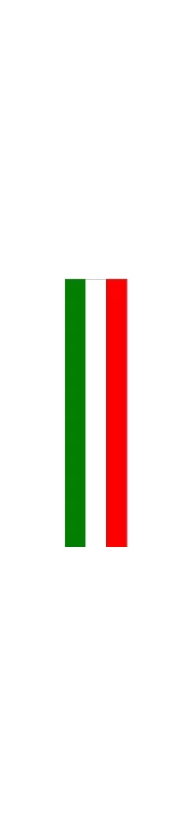 z 12 Inch Italian Flag Single Racing Stripe Decal / Sticker