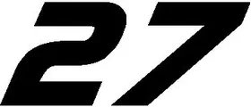 22 Race Number AF Pespi Font Decal / Sticker