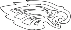 Eagles Head Mascot Decal / Sticker