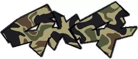 Z Traditional Brown Camo 4x4 Decal / Sticker 20