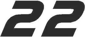 22 Race Number AF Pespi Font Decal / Sticker