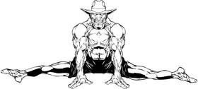 Gymnastics Cowboys Mascot Decal / Sticker