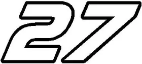 22 Race Number AF Pespi Font Decal / Sticker