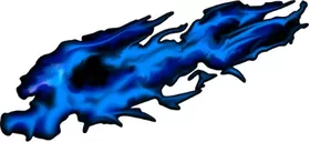 Blue True Fire Decal / Sticker B05