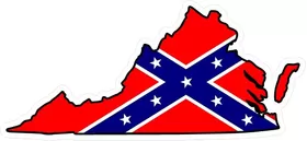 Virginia Confederate Flag Decal / Sticker 03