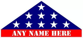 American Burial Flag Custom Decal / Sticker 45