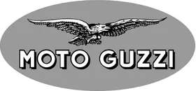 Moto Guzzi Gray Oval Decal / Sticker 02