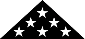 American Burial Flag Decal / Sticker 44