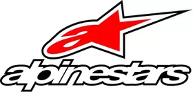 Red, Black and White Alpinestars Decal / Sticker 06