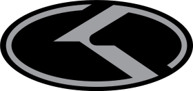 Black and Silver Kia Oval Decal / Sticker 29