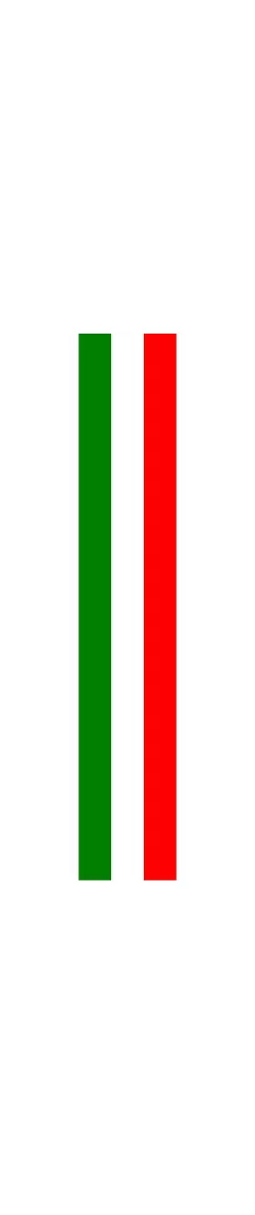 z 12 Inch Italian Flag Single Racing Stripe Decal / Sticker 02