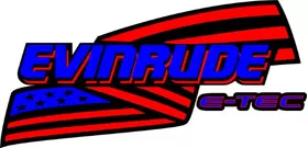 Evinrude E-TEC American Flag Decal / Sticker 16