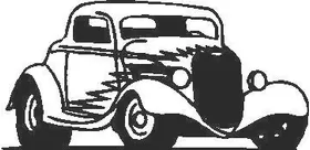 Hot Rod outline Decal / Sticker 01