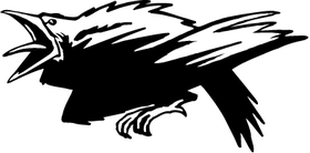 Ravens Mascot Decal / Sticker