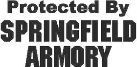 Protected By Springfield Armory Decal / Sticker 06