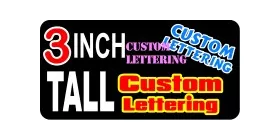 z18 Custom Lettering 3 Inch Tall  Decal / Sticker