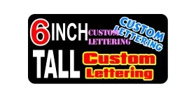 z193 Custom Lettering 6 Inch Tall Decal / Sticker