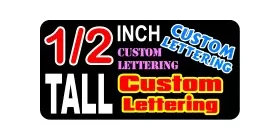 z12 Custom Lettering Half Inch Tall Decal / Sticker