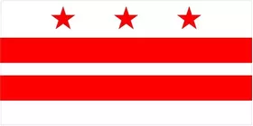 Washington D.C. Flag Decal / Sticker 01