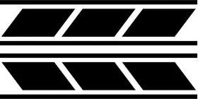 Yamaha Stripe Decal / Sticker 17 Set of 2