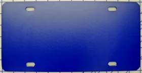 Plastic Royal Blue Blank License Plate