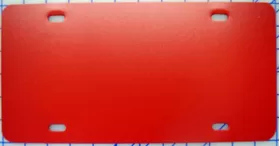 Plastic Red Blank License Plate