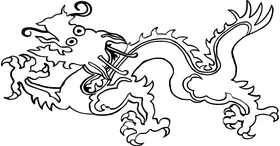 Dragon Mascot Decal / Sticker