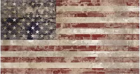 Weathered Brick Wall American Flag Decal / Sticker 23