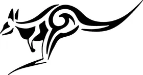 Kangaroo Tribal Decal / Sticker 01