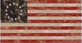 Distressed Betsy Ross American Flag Decal / Sticker 129