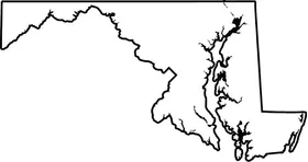 Maryland Outline Decal / Sticker 03