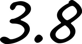 Porsche 3.8 Numbers Decal / Sticker