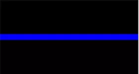 Thin Blue Line 1/4 Inch (0.25) Thick Decal / Sticker 01