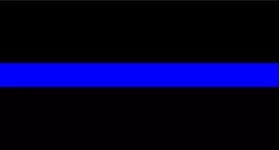 Thin Blue Line 1/2 Inch (0.5) Thick Decal / Sticker 02