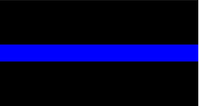 Thin Blue Line 1/2 Inch (0.5) Thick Decal / Sticker 02