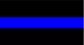 Thin Blue Line 3/4 Inch (0.75) Thick Decal / Sticker 03