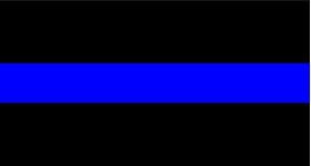 Thin Blue Line 3/4 Inch (0.75) Thick Decal / Sticker 03
