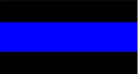 Thin Blue Line 1 1/4 Inch (1.25) Thick Decal / Sticker 05