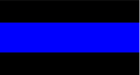 Thin Blue Line 1 1/4 Inch (1.25) Thick Decal / Sticker 05