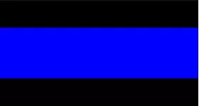 Thin Blue Line 1 1/2 Inch (1.5) Thick Decal / Sticker 06