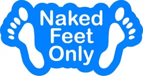 Naked Feet Only Decal / Sticker 02