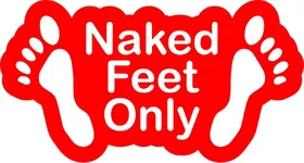 Naked Feet Only Decal / Sticker 04